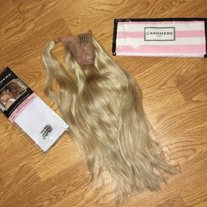 Cashmere hair ponytail extension